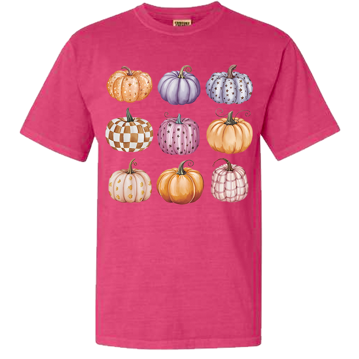 Pumpkin Collage Comfort Color Tee