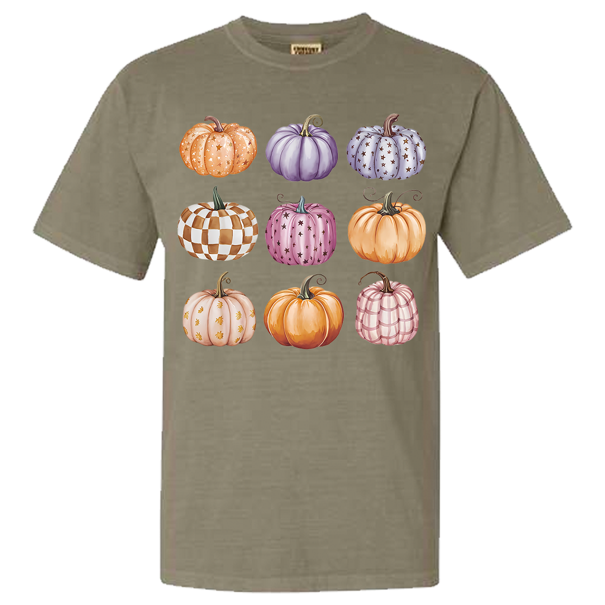 Pumpkin Collage Comfort Color Tee