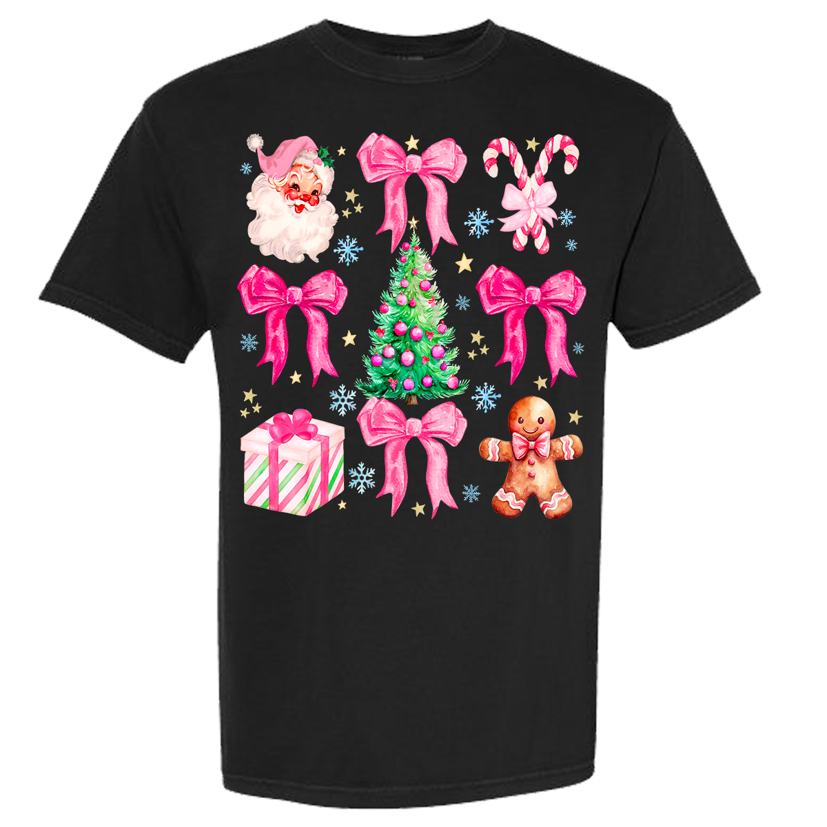 Pink Christmas Comfort Color Tee