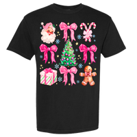 Pink Christmas Comfort Color Tee