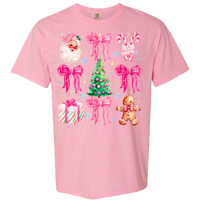 Pink Christmas Comfort Color Tee