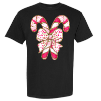 Pink Candy Canes Comfort Color Tee