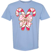 Pink Candy Canes Comfort Color Tee