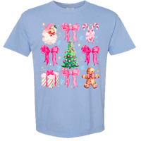 Pink Christmas Comfort Color Tee