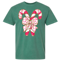 Pink Candy Canes Comfort Color Tee