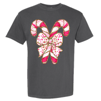 Pink Candy Canes Comfort Color Tee