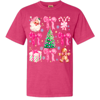 Pink Christmas Comfort Color Tee