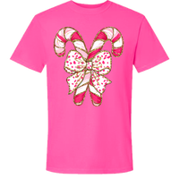 Pink Candy Canes Comfort Color Tee