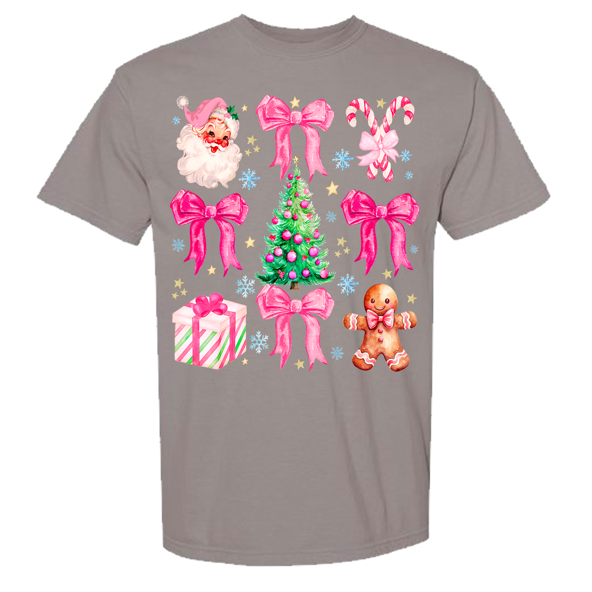 Pink Christmas Comfort Color Tee