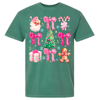 Pink Christmas Comfort Color Tee