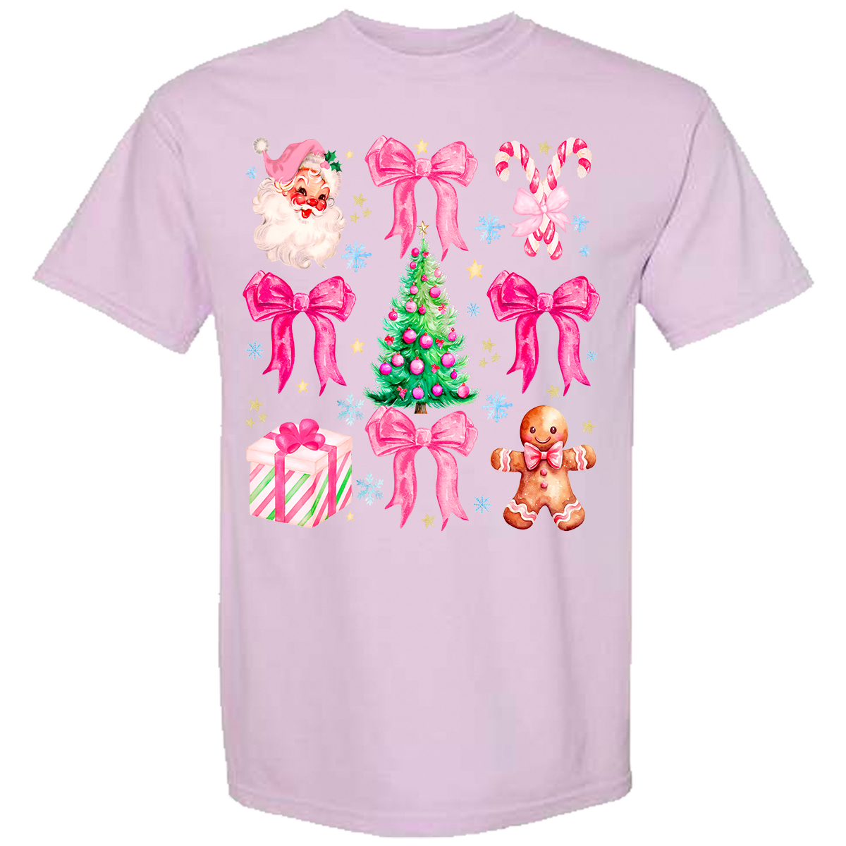 Pink Christmas Comfort Color Tee