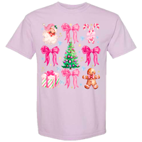 Pink Christmas Comfort Color Tee