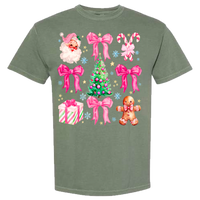 Pink Christmas Comfort Color Tee