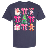 Pink Christmas Comfort Color Tee