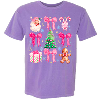 Pink Christmas Comfort Color Tee