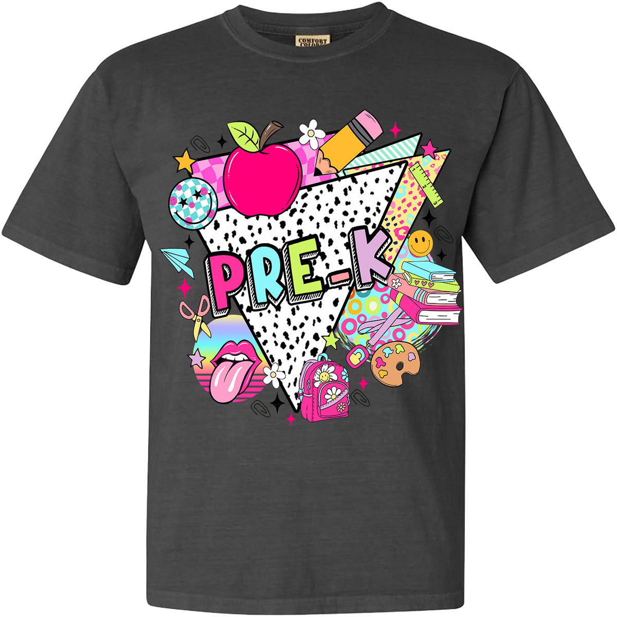 Pre-K Retro Comfort Color Tee - Pepper