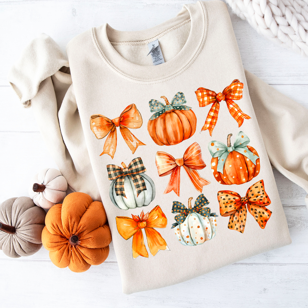 Pumpkin Coquette Collage Sweatshirt