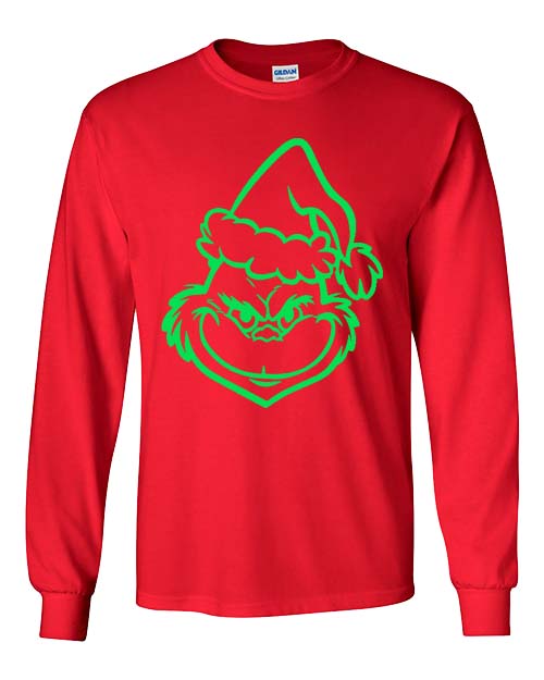 Christmas Face Puff Tee - Red