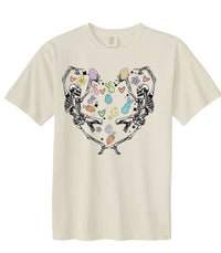 Skeleton Easter Heart Comfort Colors Tee