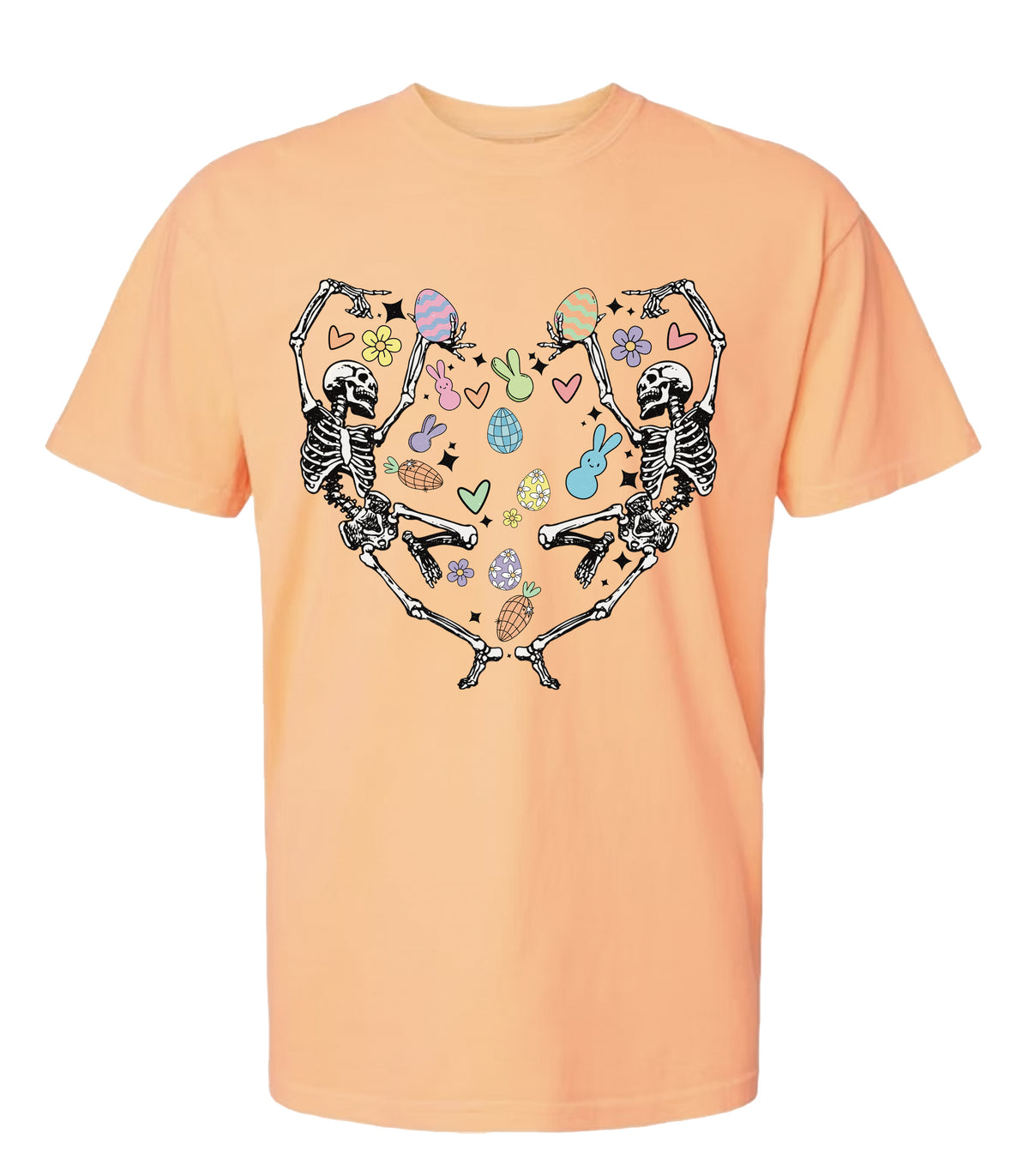 Skeleton Easter Heart Comfort Colors Tee