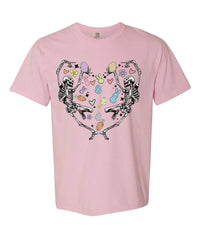 Skeleton Easter Heart Comfort Colors Tee