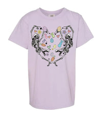 Skeleton Easter Heart Comfort Colors Tee