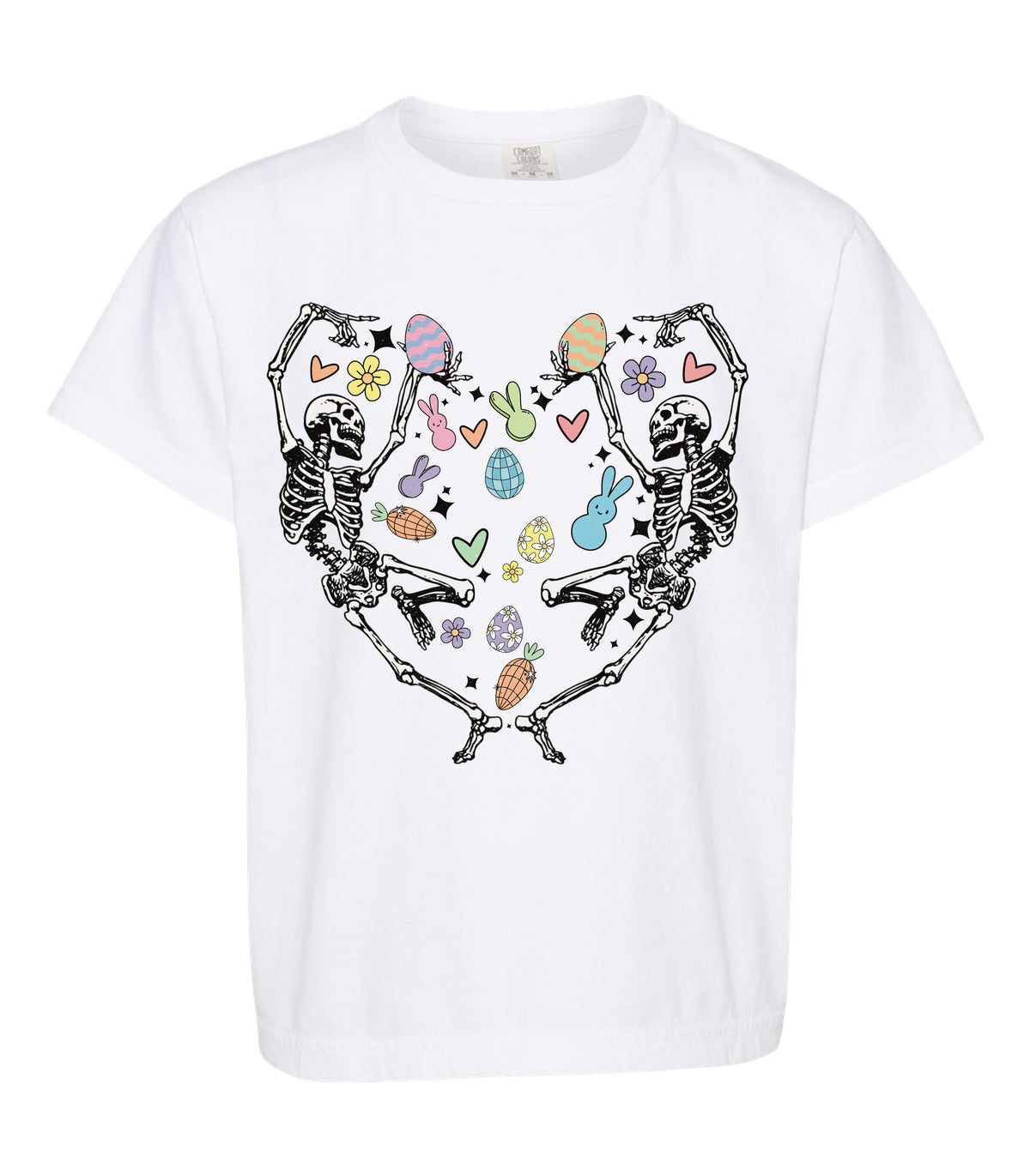 Skeleton Easter Heart Comfort Colors Tee