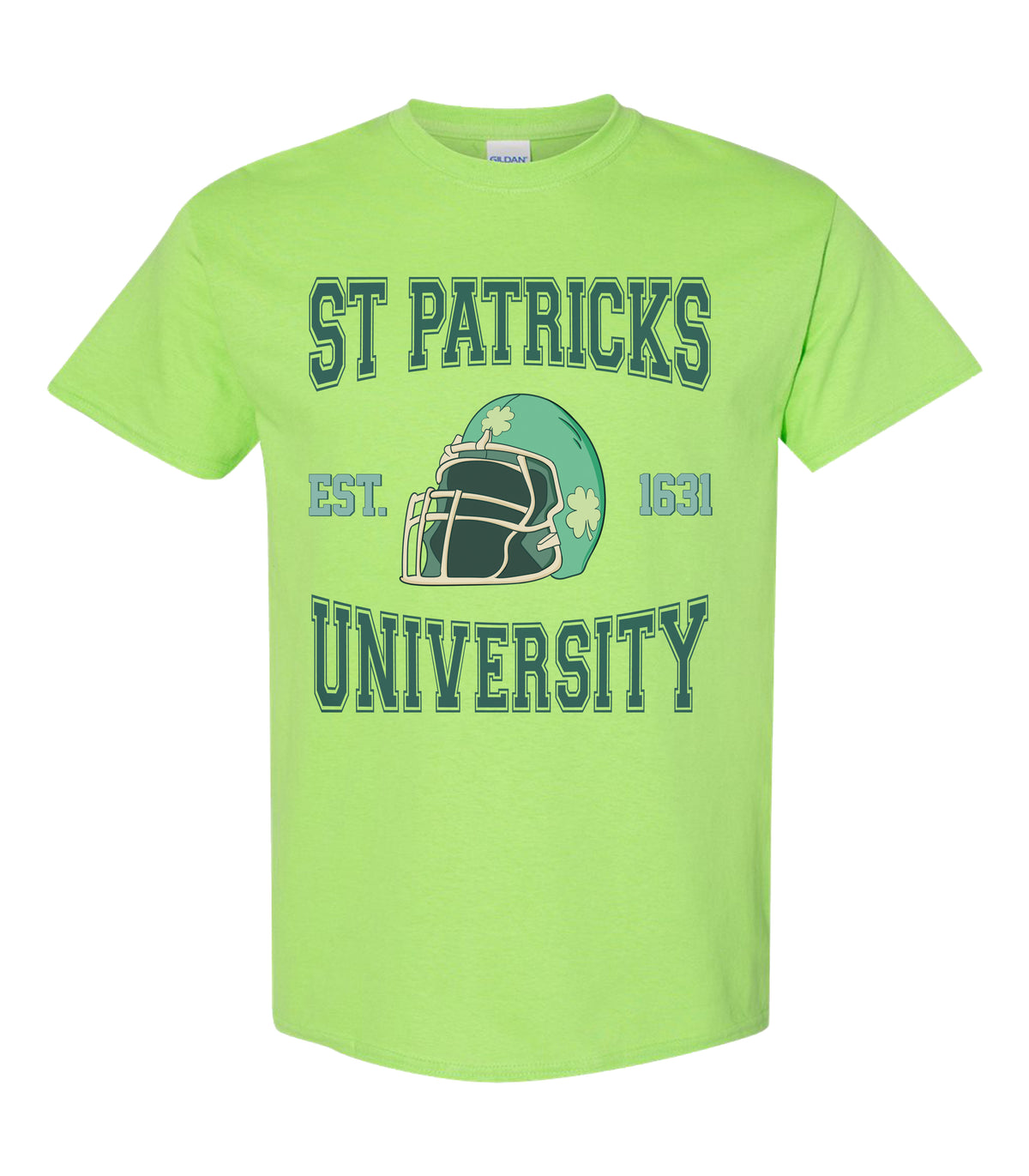 St Patrick's University Tee - Lime