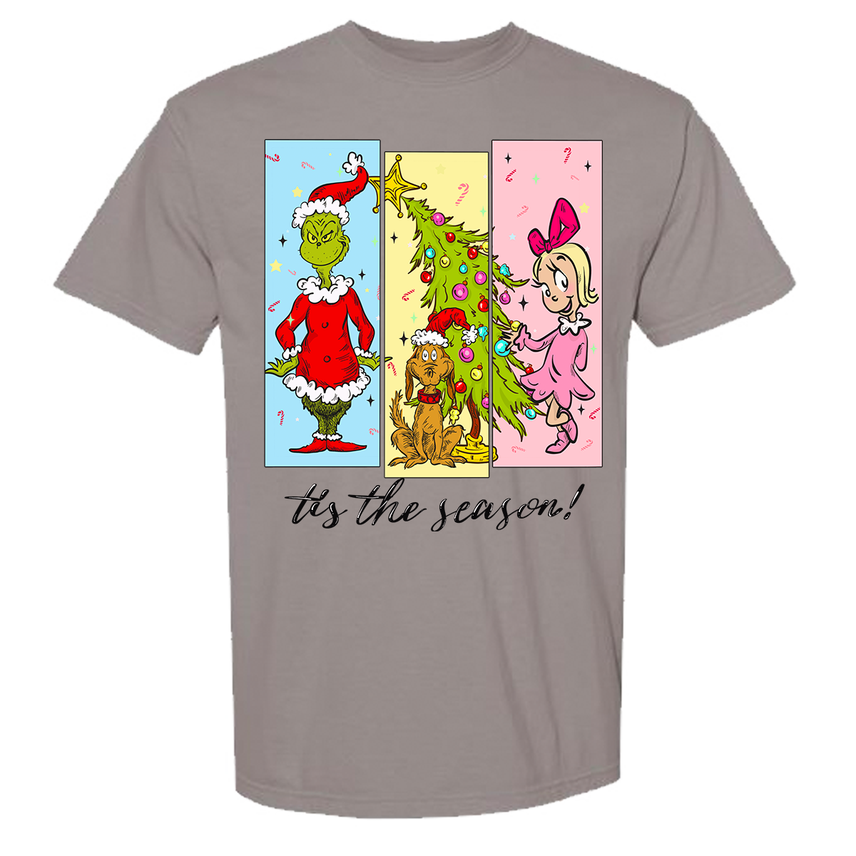 Tis The Season Characters Comfort Color Tee