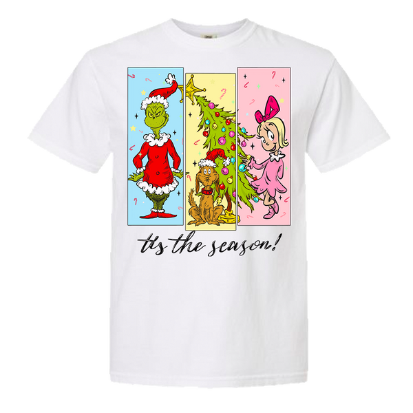 Tis The Season Characters Comfort Color Tee