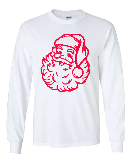 Santa Puff Tee - White / Red Design