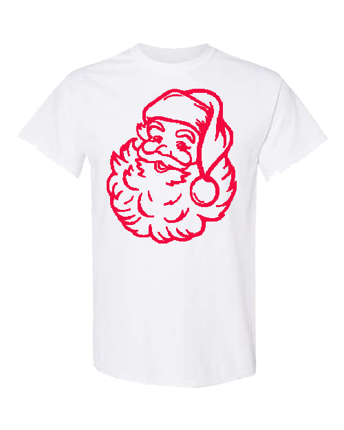 Santa Puff Tee - White / Red Design