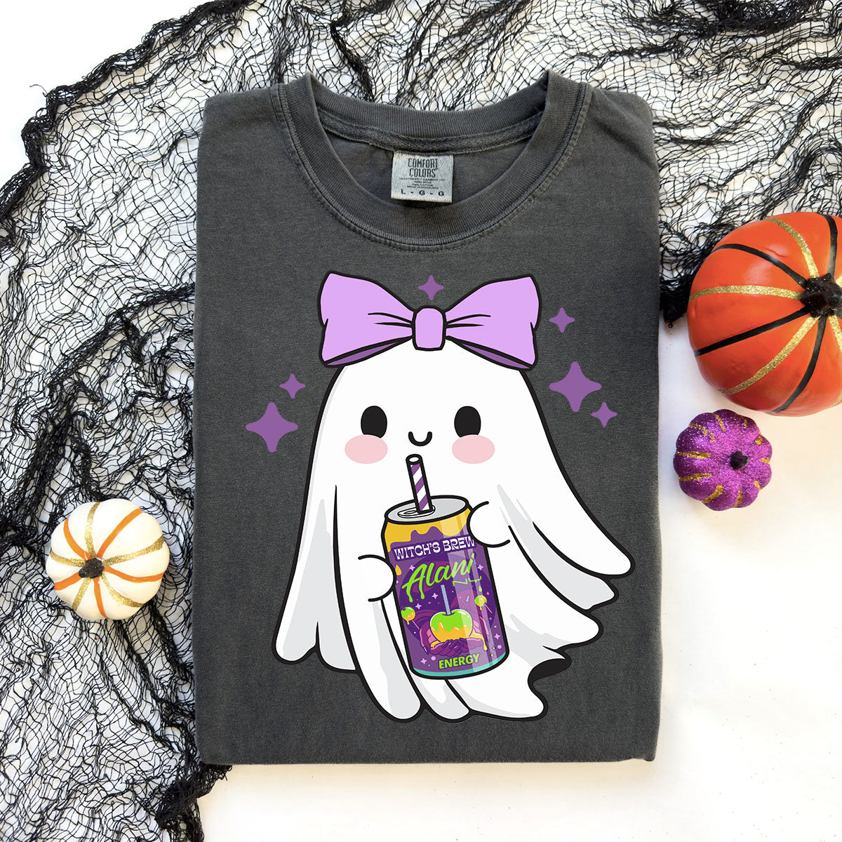 Witch's Brew (Full Front) Comfort Color Tee - Pepper