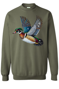 Wood Duck Faux Rhinestones Sweatshirt