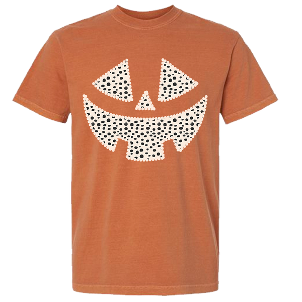 Dalmatian Pumpkin Face Comfort Color Tee